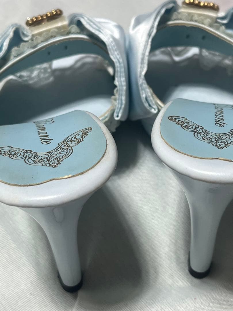 ジーザスディアマンテ 水色リボンミュール【中古品】