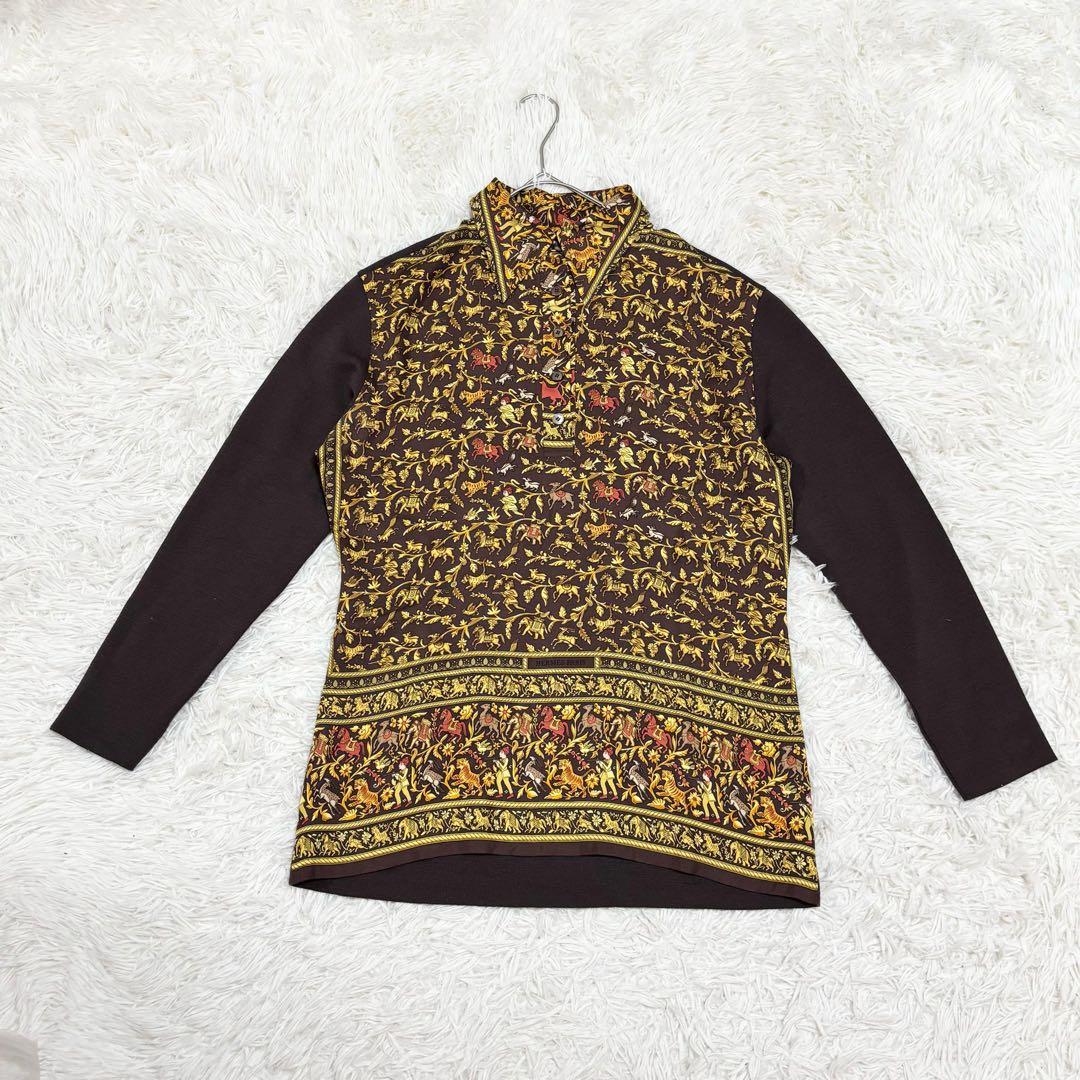 HERMES シルク100 マルジェラ期　CHASSEEN INDE トップス