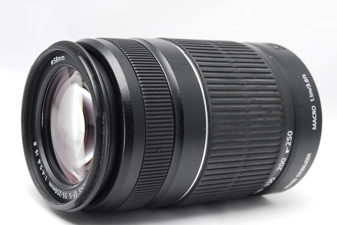 美品 キヤノン EF-S 55-250mm 1:4-5.6 IS Ⅱ 望遠レンズ