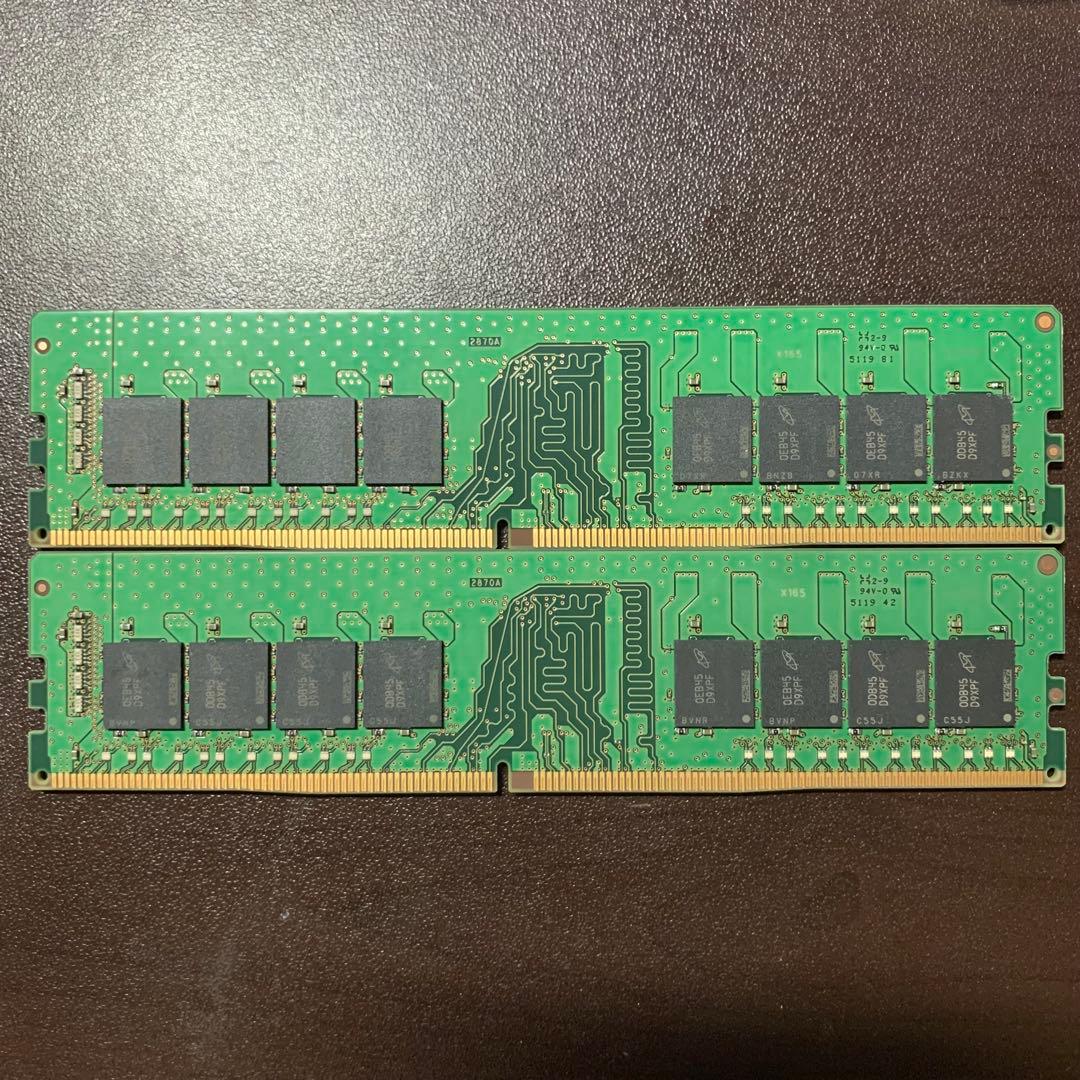 Micron DDR4 メモリー 3200MHz 64GB 32GBx2枚