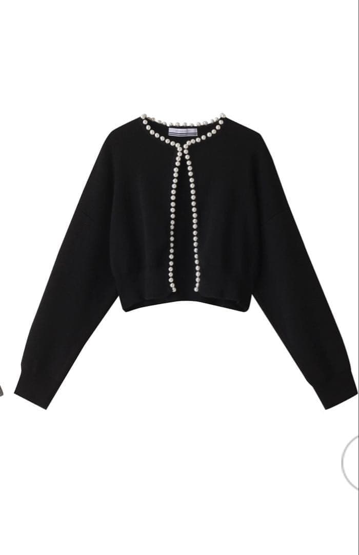 bordersatbalcony PEARL KNIT PULLOVERブラック