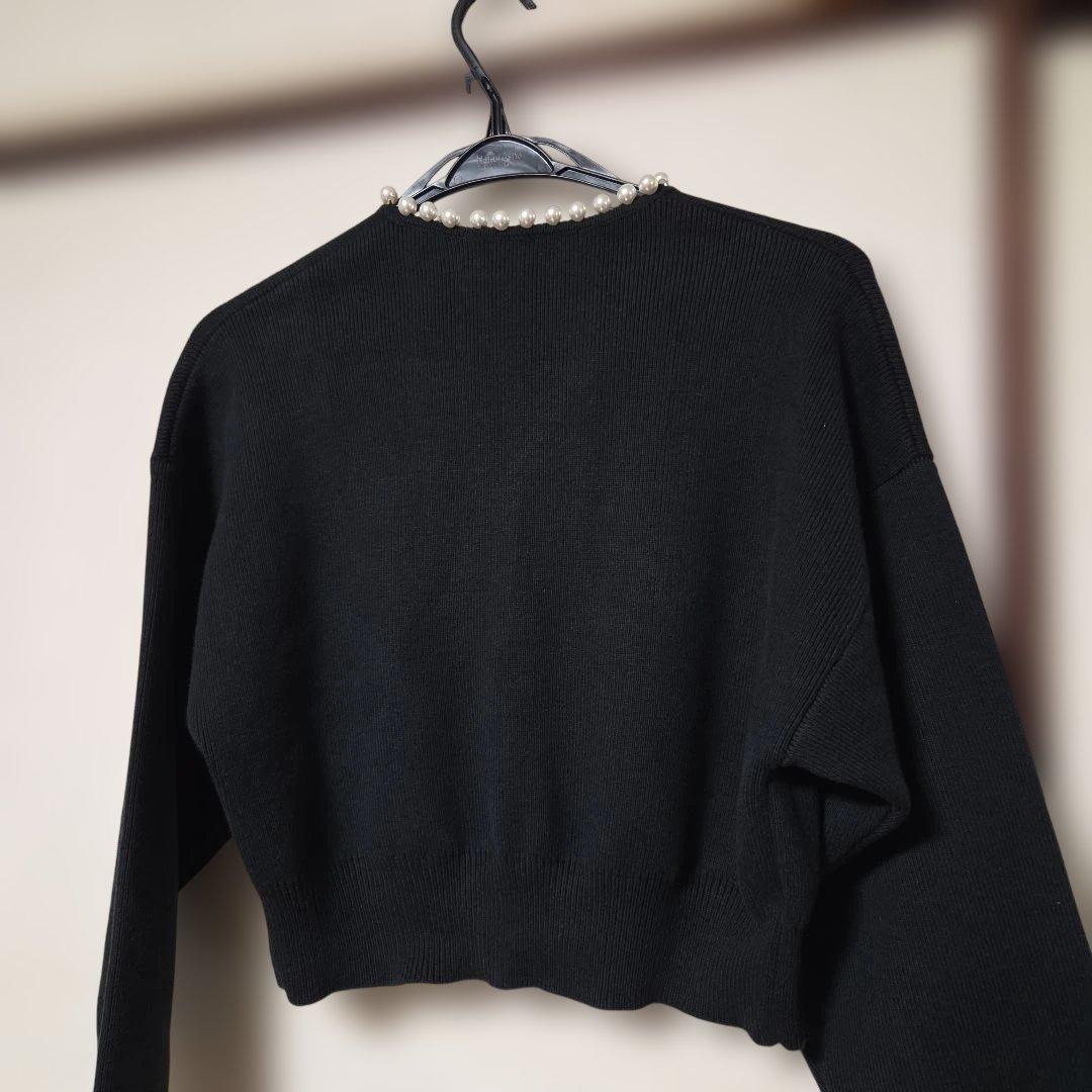 bordersatbalcony PEARL KNIT PULLOVERブラック