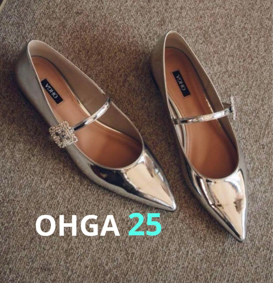 【OHGA】シルバーパンプス 25cm