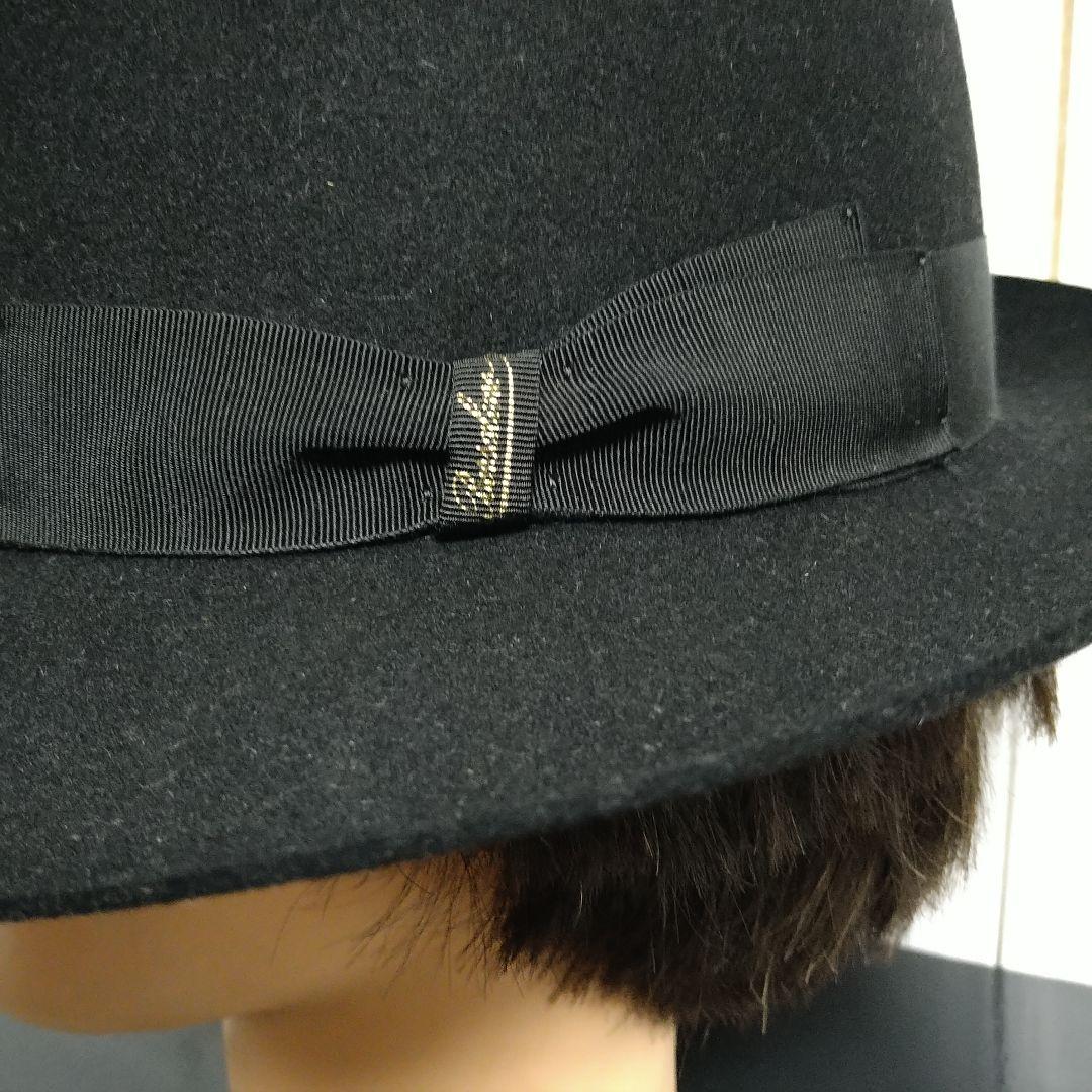 ライムになりますBorsalino ウール ハット 黒