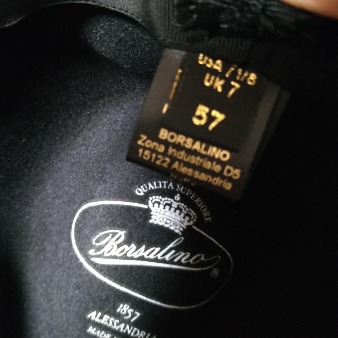 ライムになりますBorsalino ウール ハット 黒