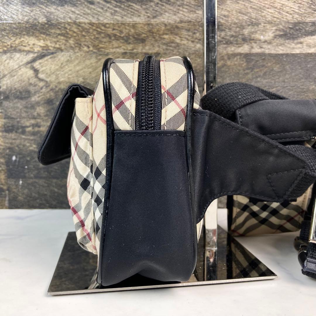 美品　バーバリー　ボディバッグ　ウエストポーチ　ナイロン　ノバチェック