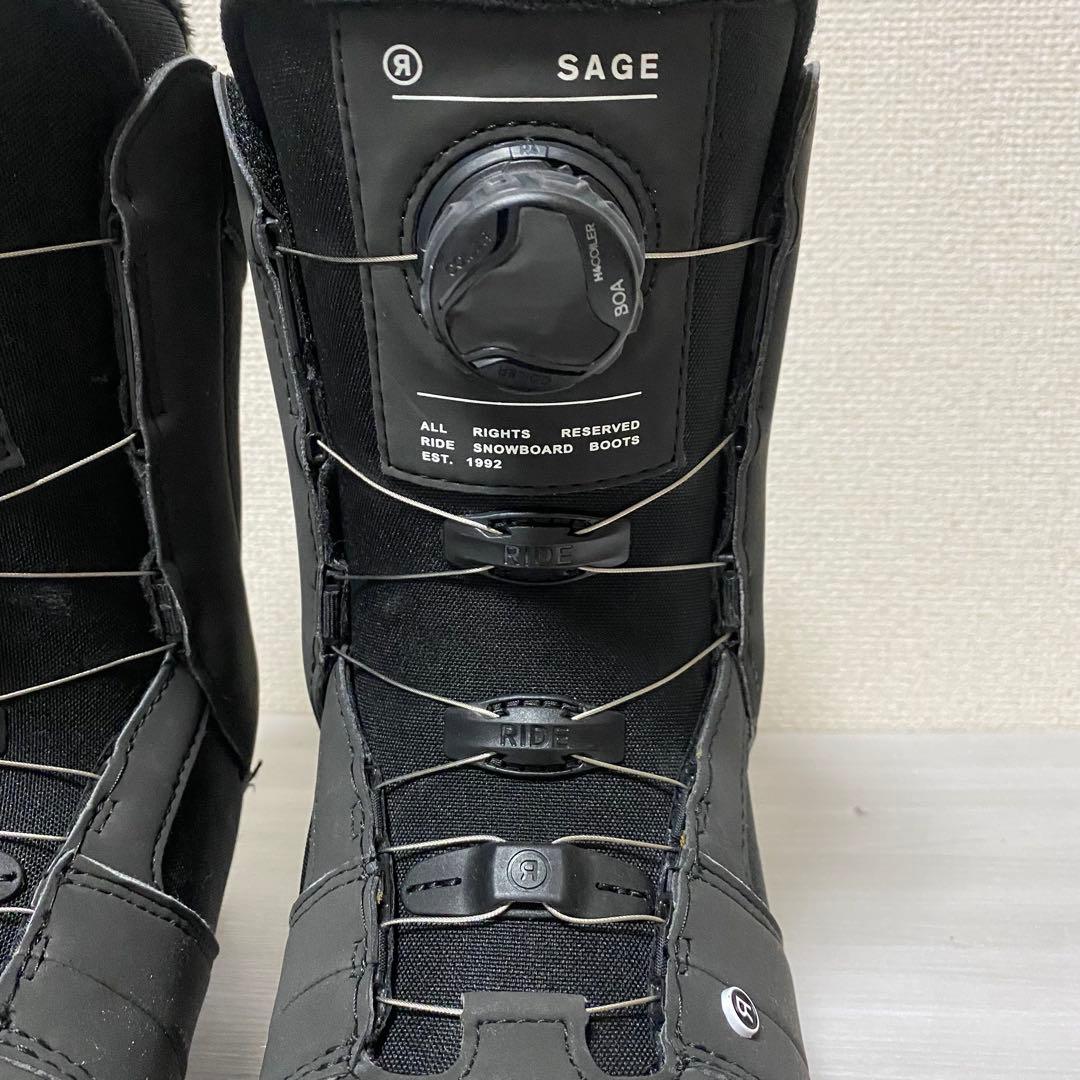 【極美品】RIDE SAGE 23.5cm スノーボードブーツ　ブラック