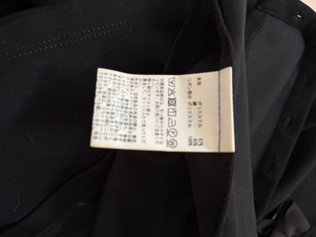 インゲボルグ　INGEBORG リボン　カーディガン　ボレロトップス　ブラック