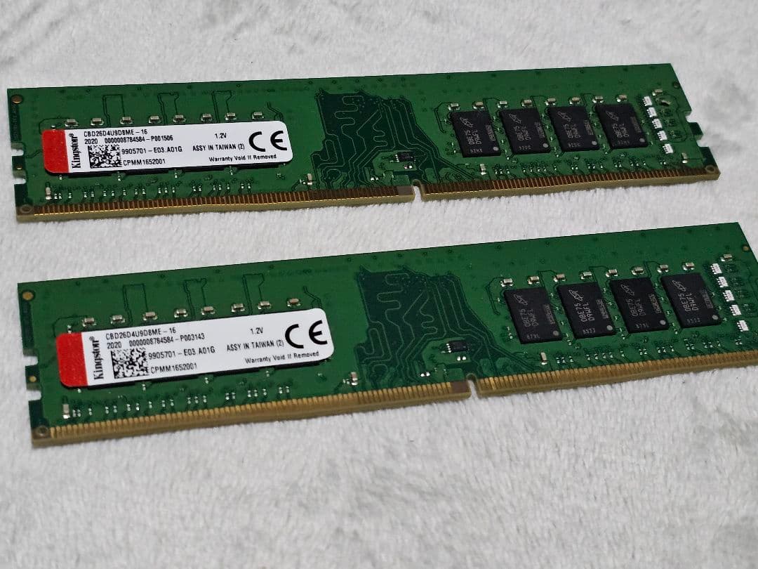 Kingston DDR4 2666 16GB ×2 計 32GB メモリ