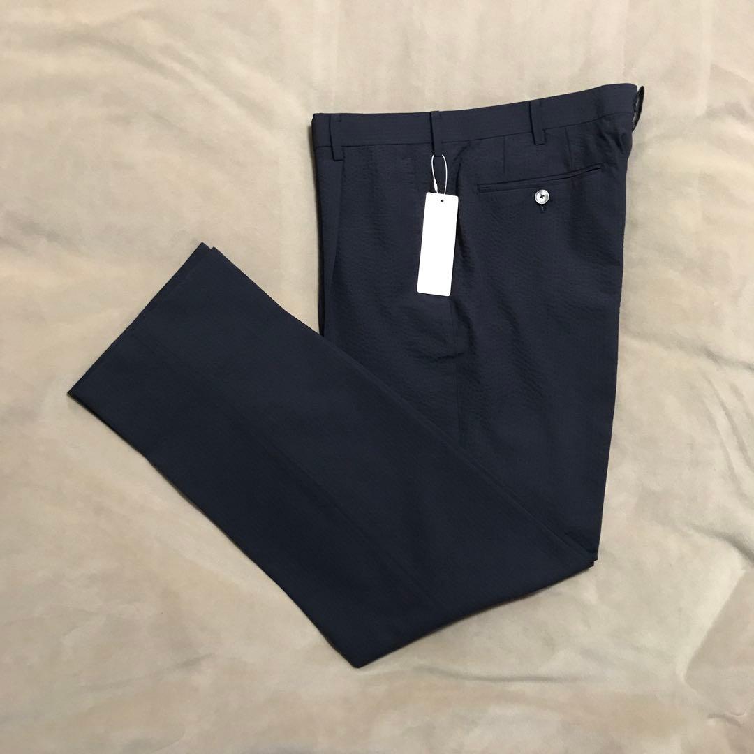 メーカーズシャツ鎌倉　シアサッカースラックス（1タック）　尾州　未使用