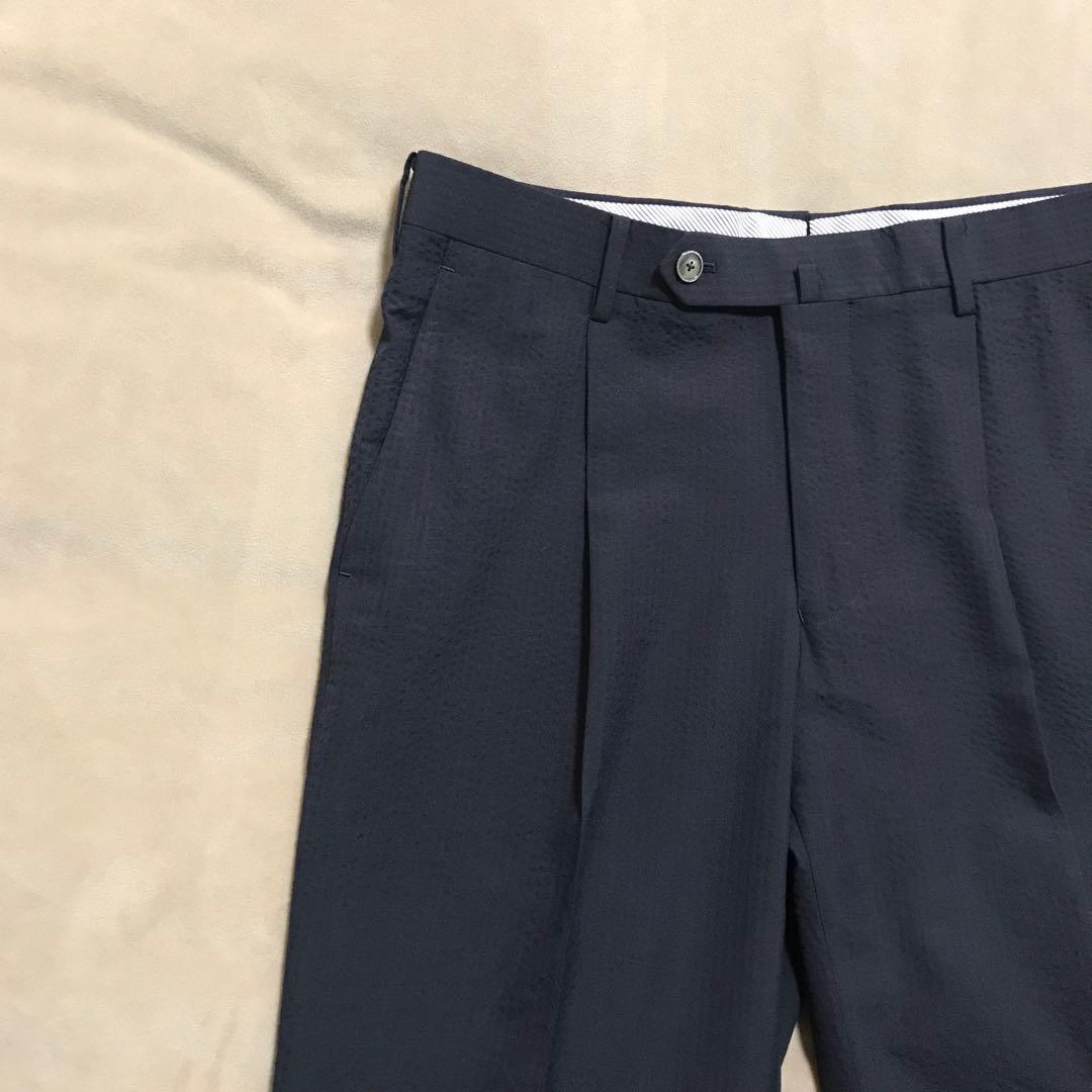 メーカーズシャツ鎌倉　シアサッカースラックス（1タック）　尾州　未使用