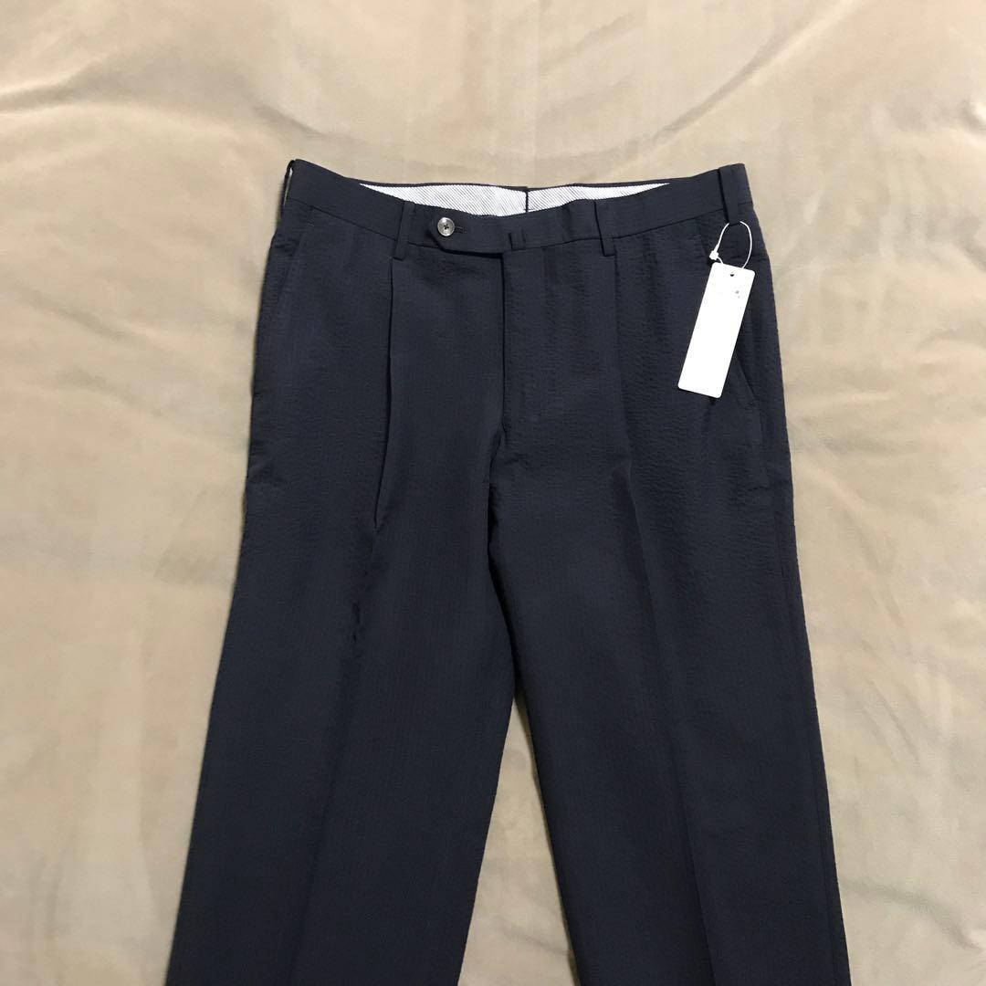 メーカーズシャツ鎌倉　シアサッカースラックス（1タック）　尾州　未使用