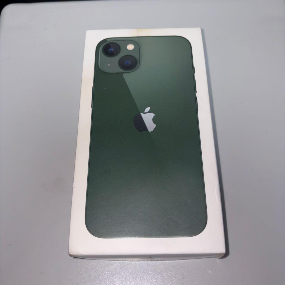 [美品]箱付きApple iPhone 13 ミッドナイトグリーン 本体
