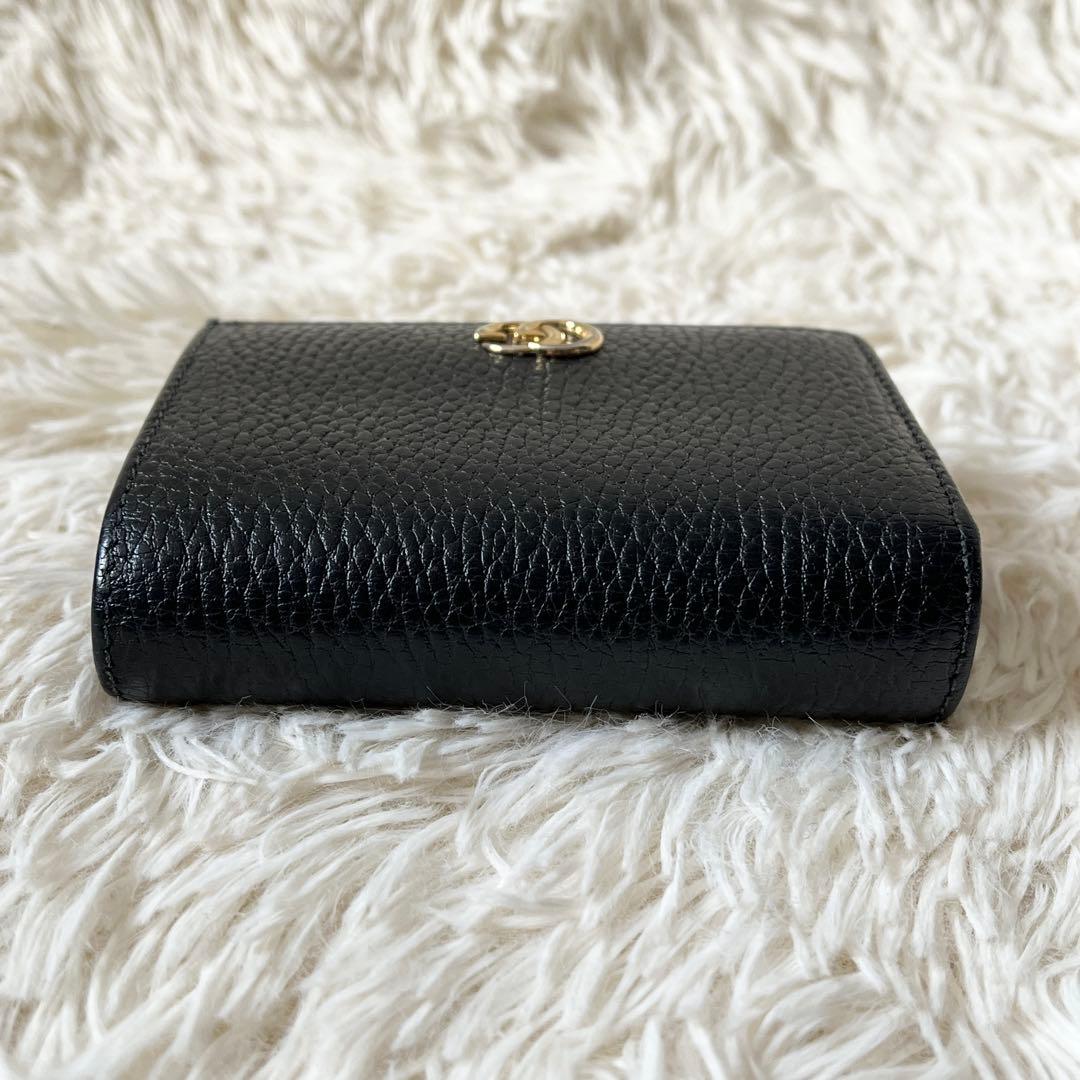 ⭐️極美品⭐️　GUCCI　GGマーモント　カードケース　ミニ財布　ブラック
