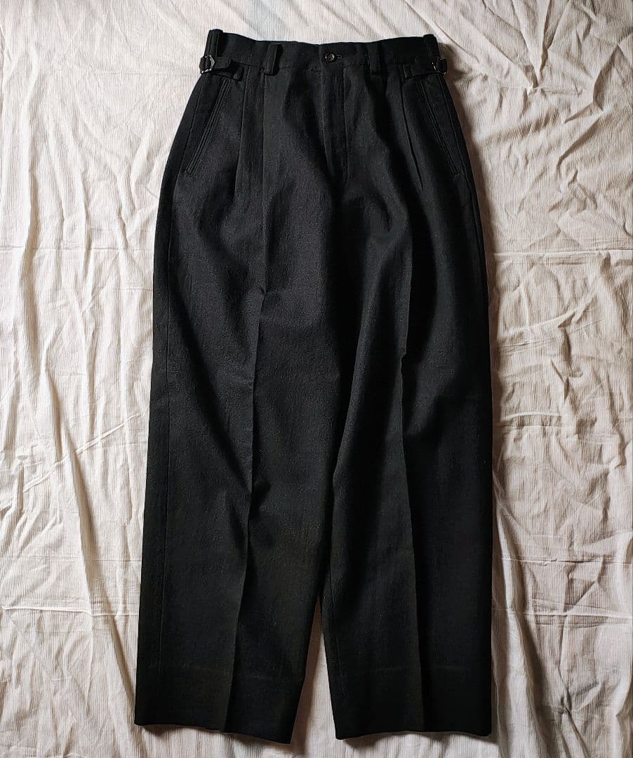 80s コムデギャルソンオム　2タックワイドスラックス　シンチバック　本人期