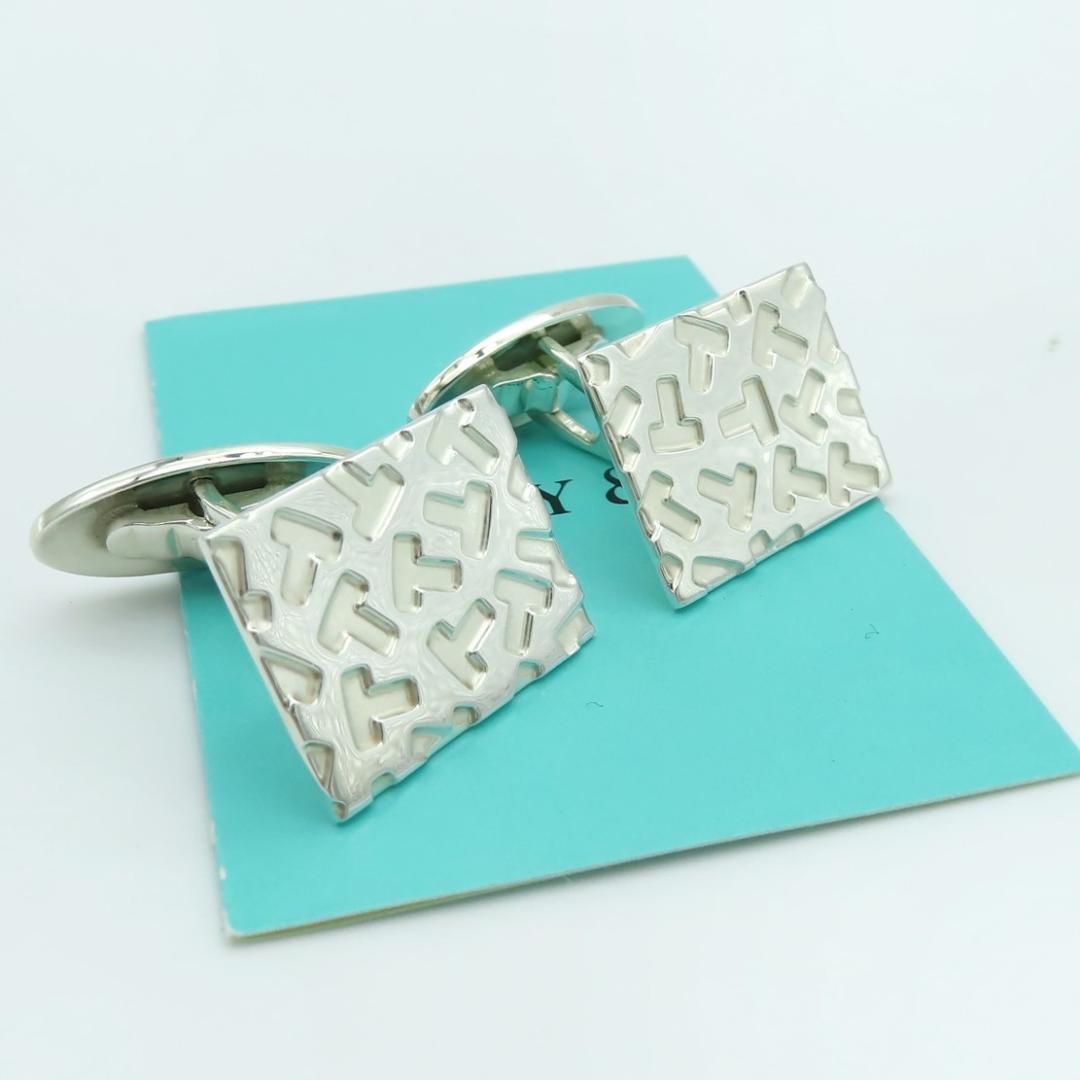 ティファニー T ロゴ プレート シルバー カフス リンクス HA6