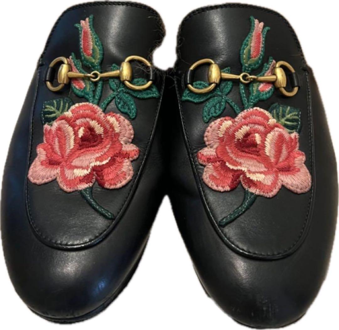 GUCCI プリンスタウン ファーサンダル ローファー