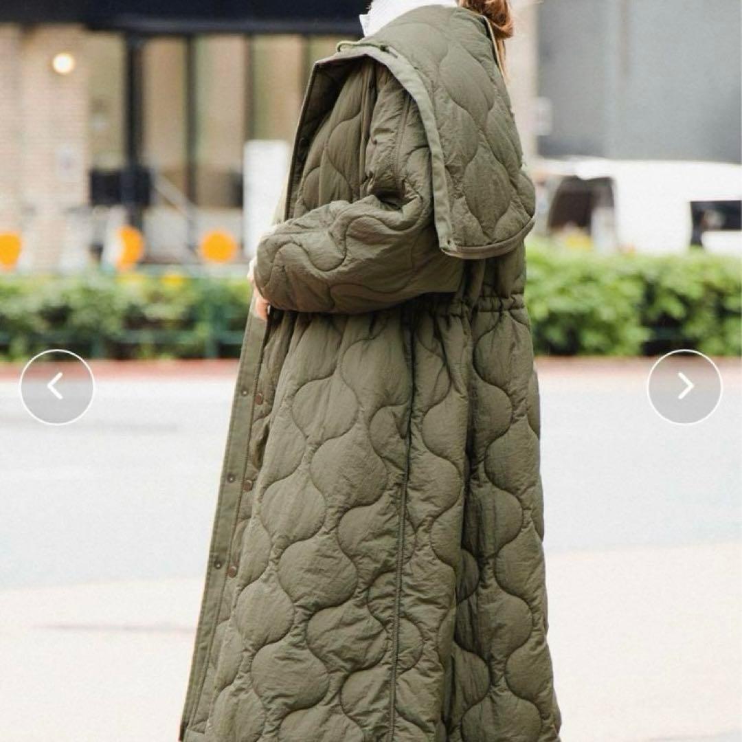 【BEAMS BOY】ナイロンキルティングフードコート