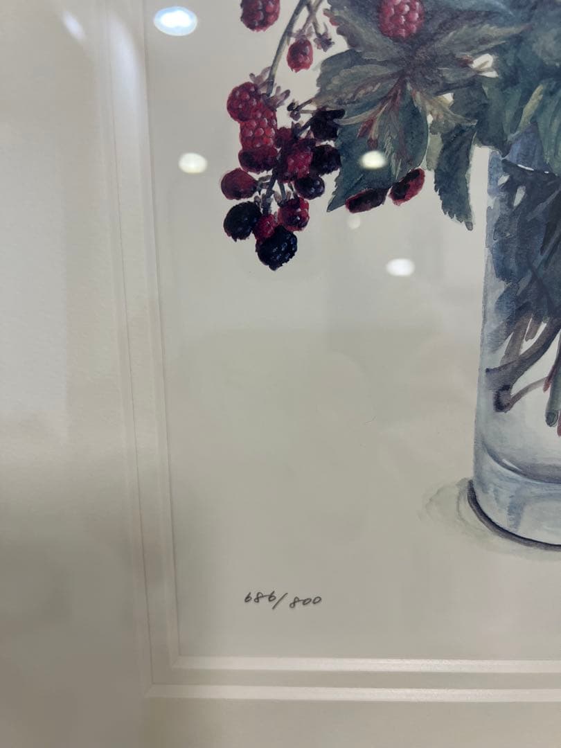 橋本不二子作　限定版画　直筆サイン入りMy garden floweys