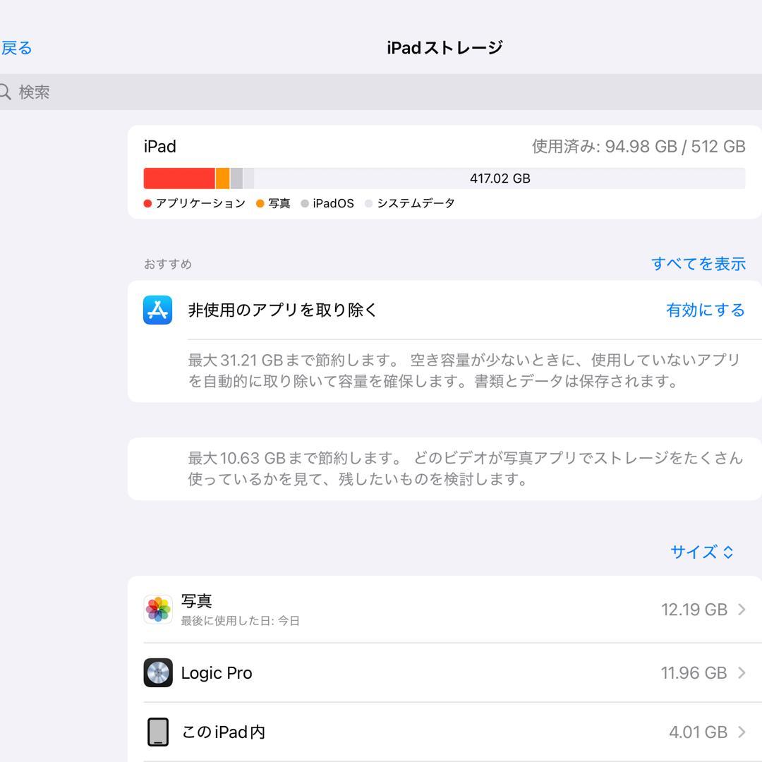 (ジャンク)iPad Pro 12.9インチ 第3世代 512GB Wi-Fi