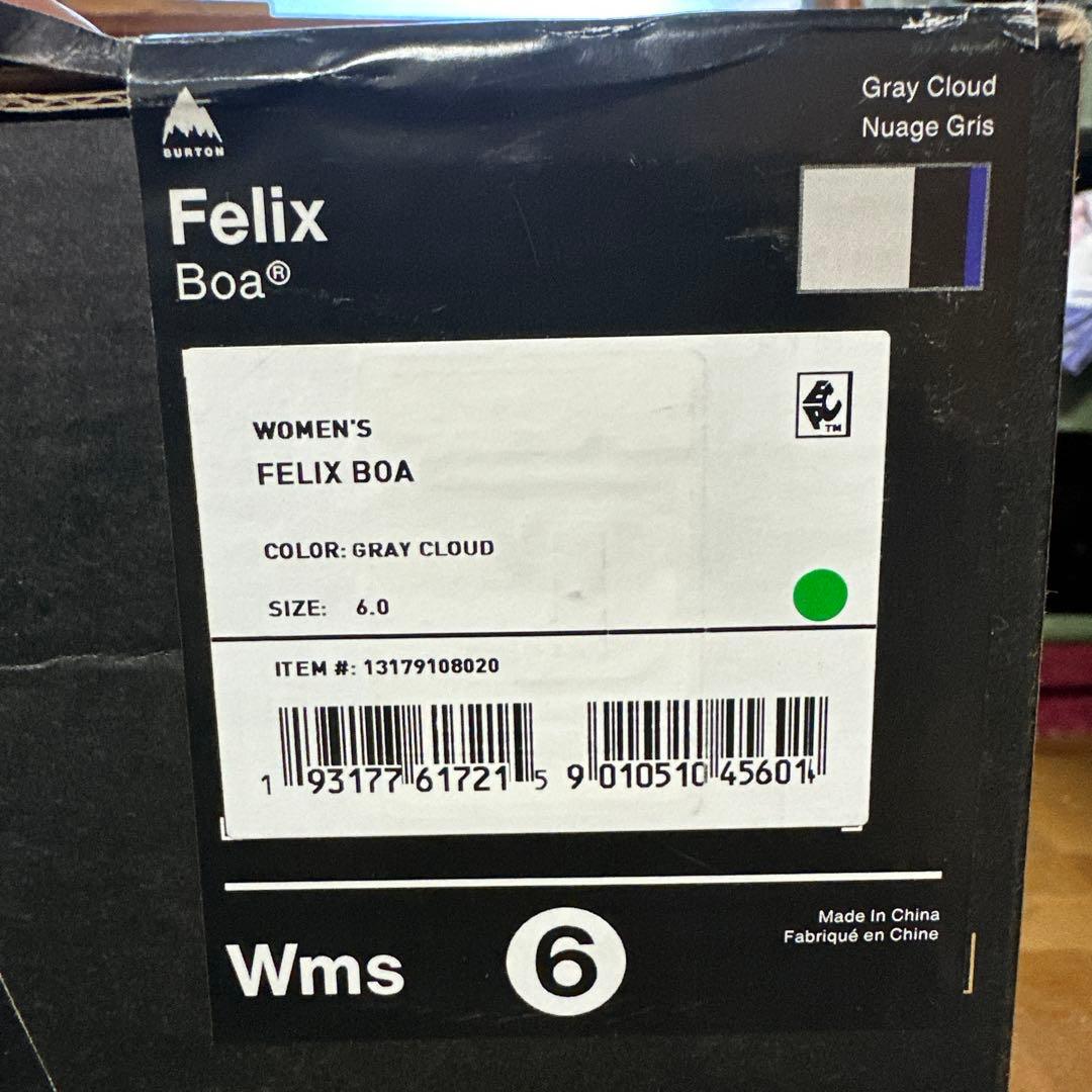 スノーボード BURTON Felix Boa Wms 6(23cm) Gray Cloud