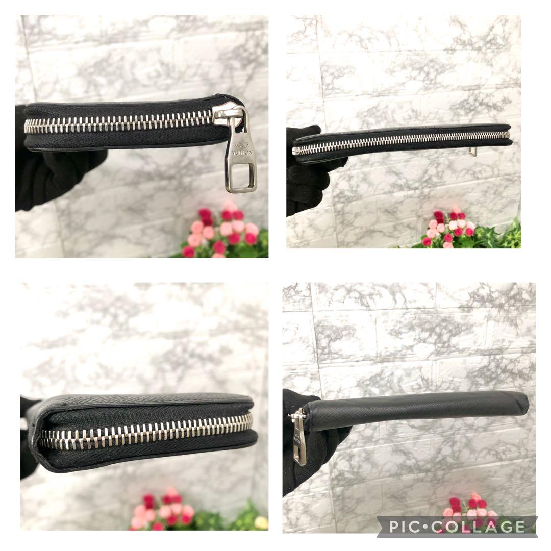 美品✨ルイヴィトン　タイガ　ヴェルティカル　ジッピーウォレット　長財布　ブラック