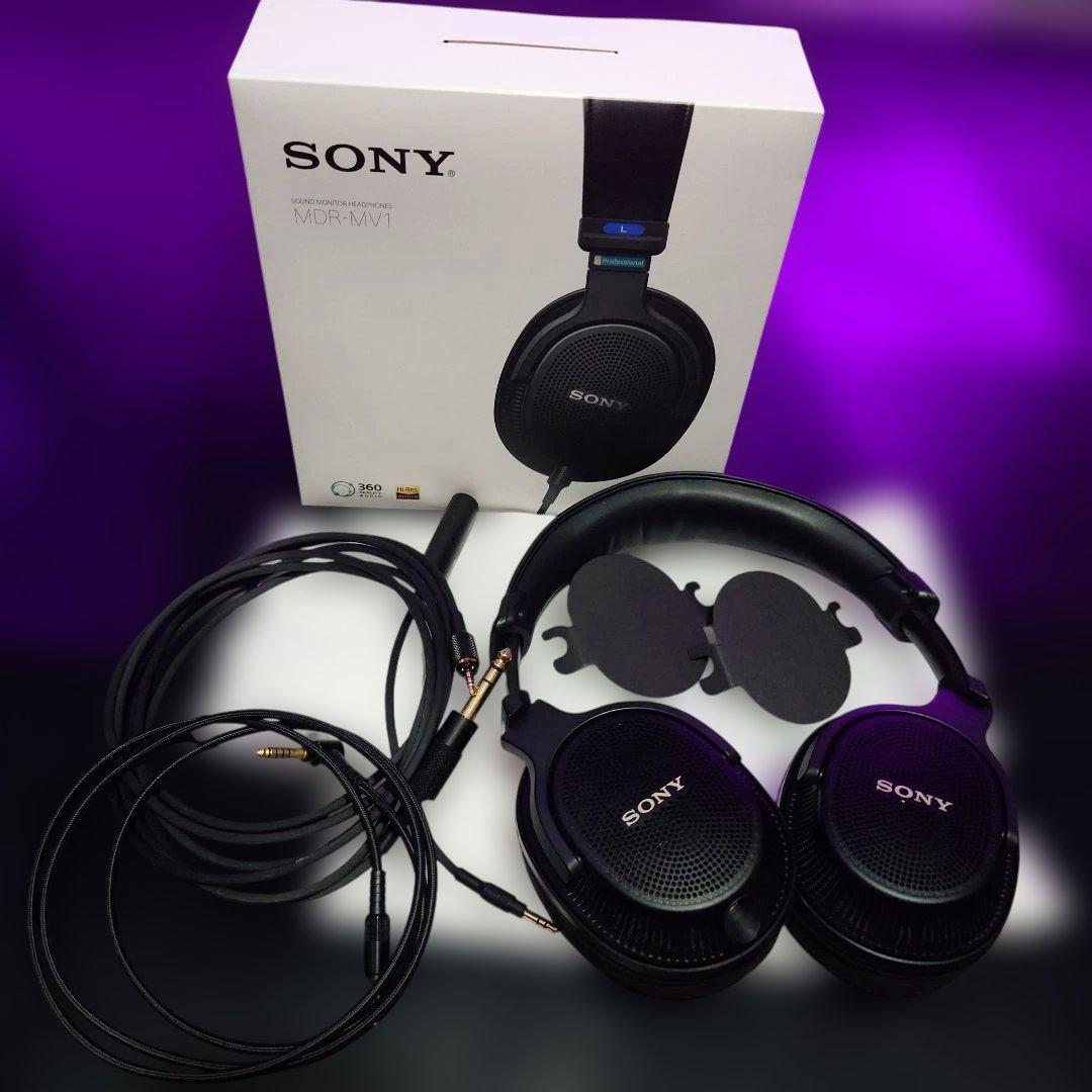 SONY MDR-MV1 ヘッドホン、MUC-S12NB1ケーブル