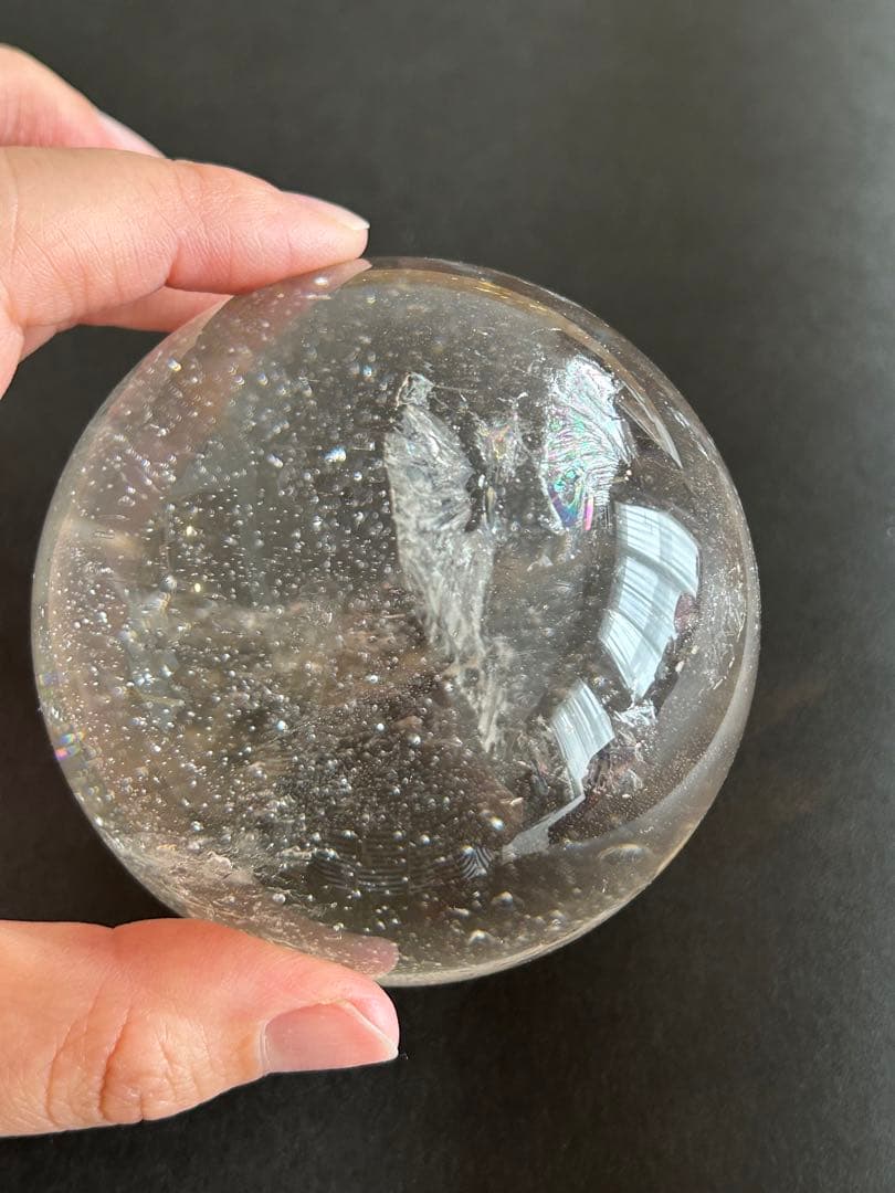 ✨高透明✨水晶　丸玉　約80㎜