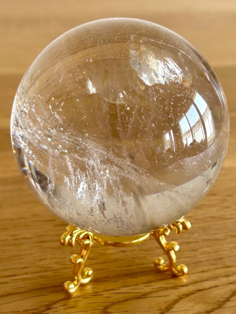 ✨高透明✨水晶　丸玉　約80㎜