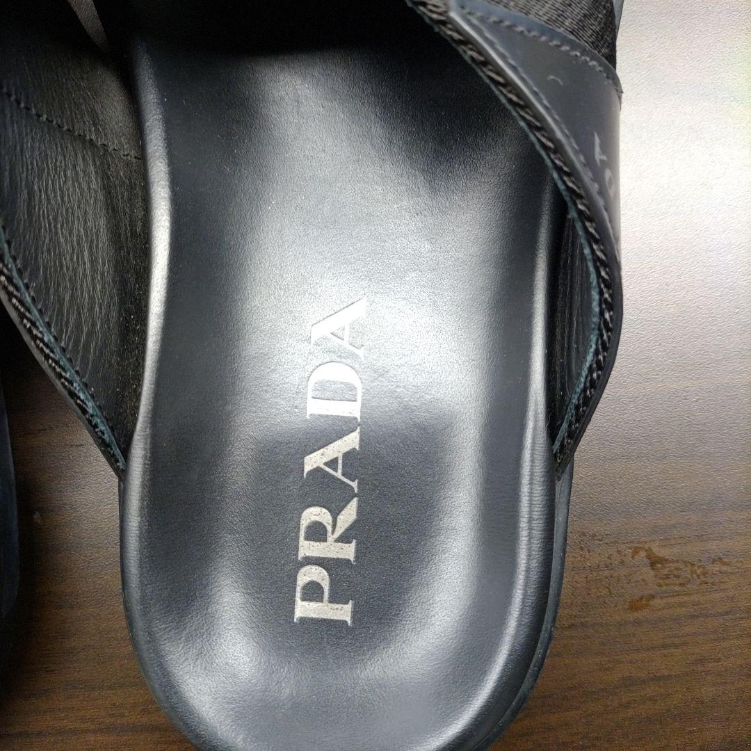 PRADA ブラック サンダル 6 1/2