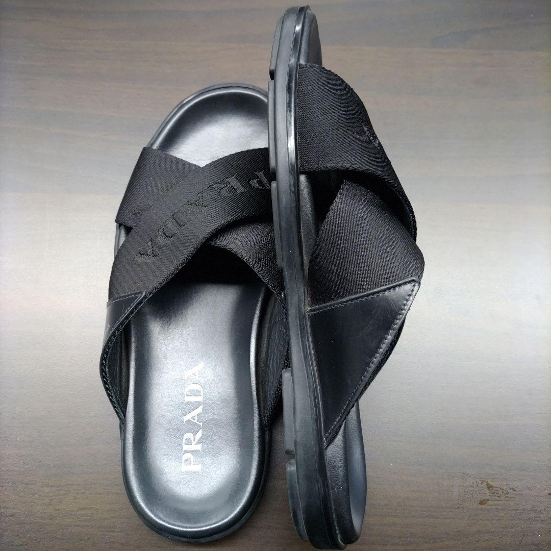 PRADA ブラック サンダル 6 1/2