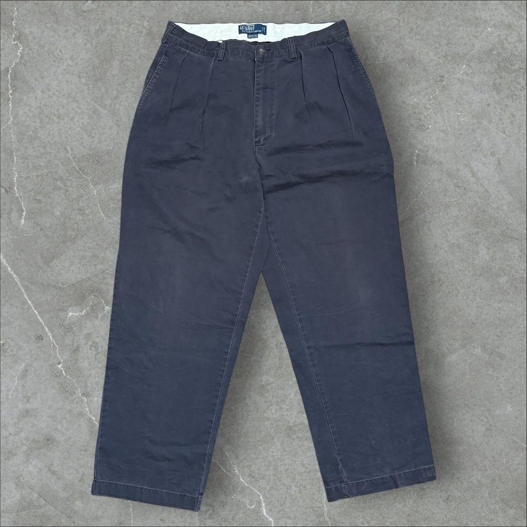 00sラルフローレンPolobyRalphLauren 2タックチノパンW35