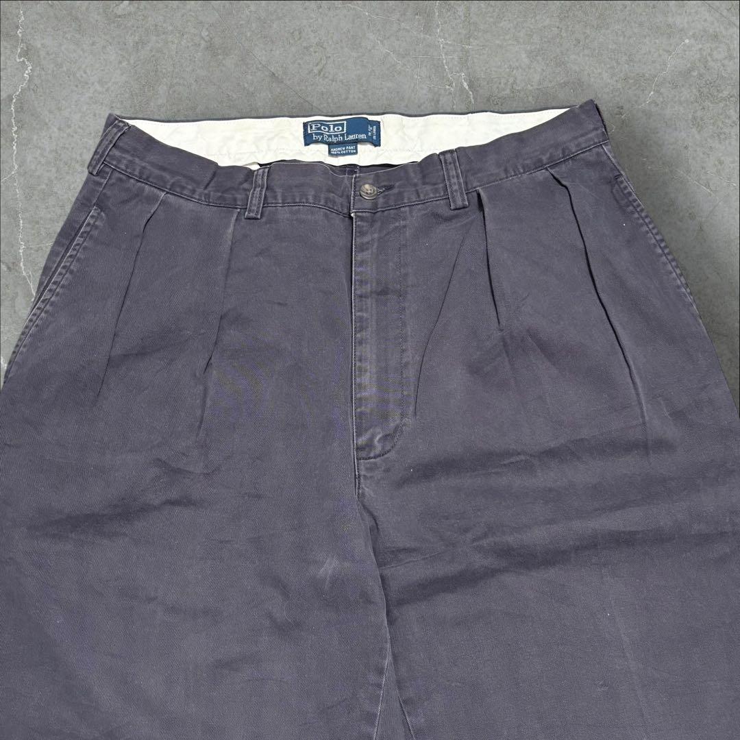 00sラルフローレンPolobyRalphLauren 2タックチノパンW35