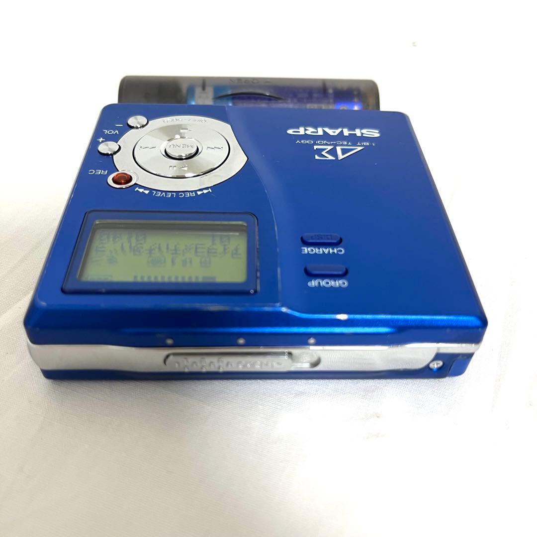 SHARP シャープ ポータブルMDレコーダー MD-DR77-A ブルー