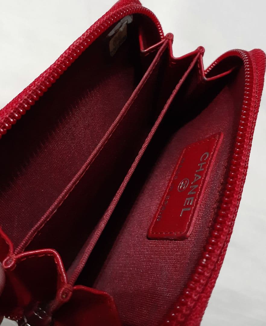 CHANEL シャネル キャビアスキン レザー ケース カードケース