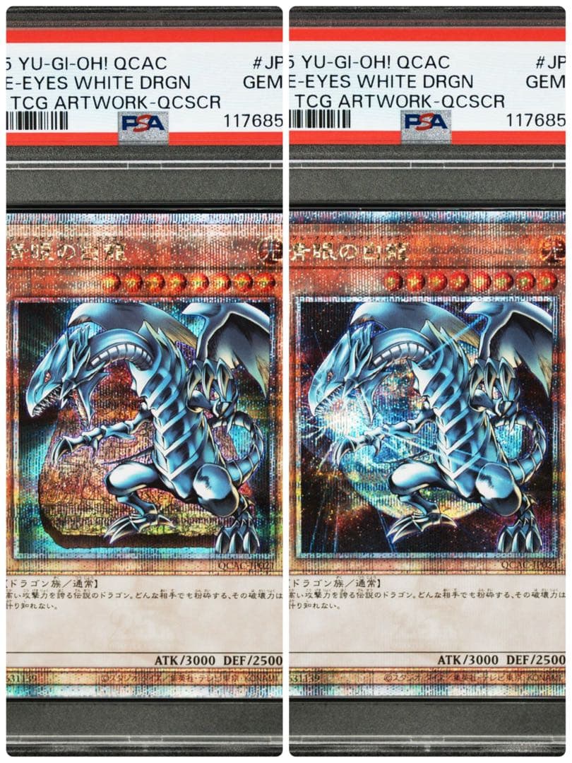 【PSA10】連番 青眼の白龍 地球 石版 25th クオシク QCAC