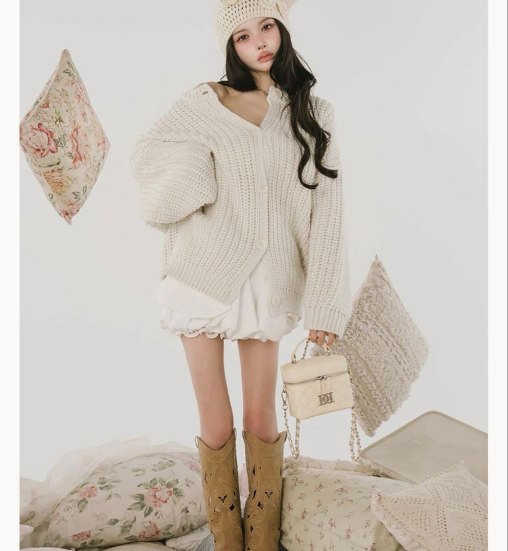 【新品タグ付き】Darich ボリュームバルーンミニスカート FL ホワイト