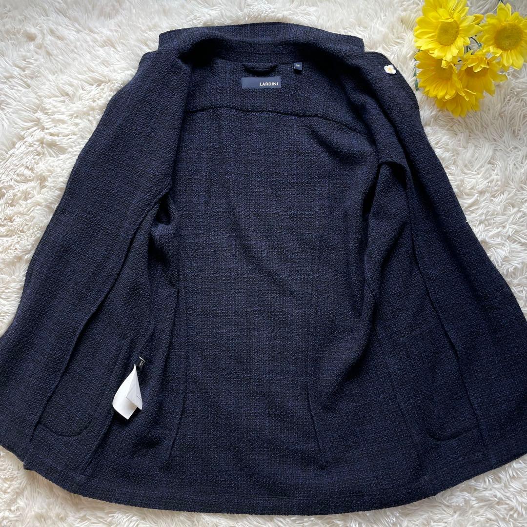 現行タグ ラルディーニ アルパカ ブートニエール テーラードジャケット ツイード