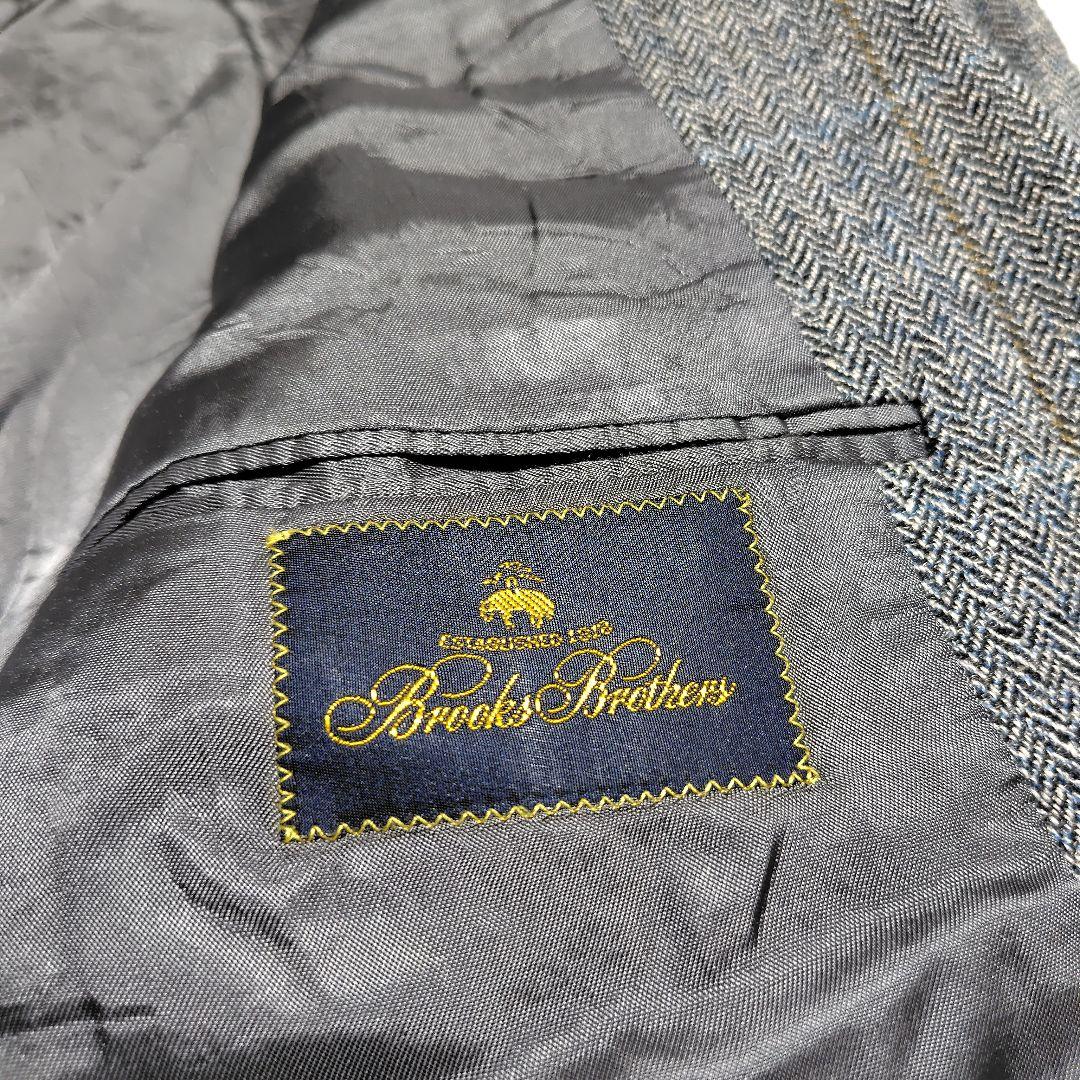 【XL相当】ブルックスブラザーズ ヘリンボーン テーラードジャケット グレー系