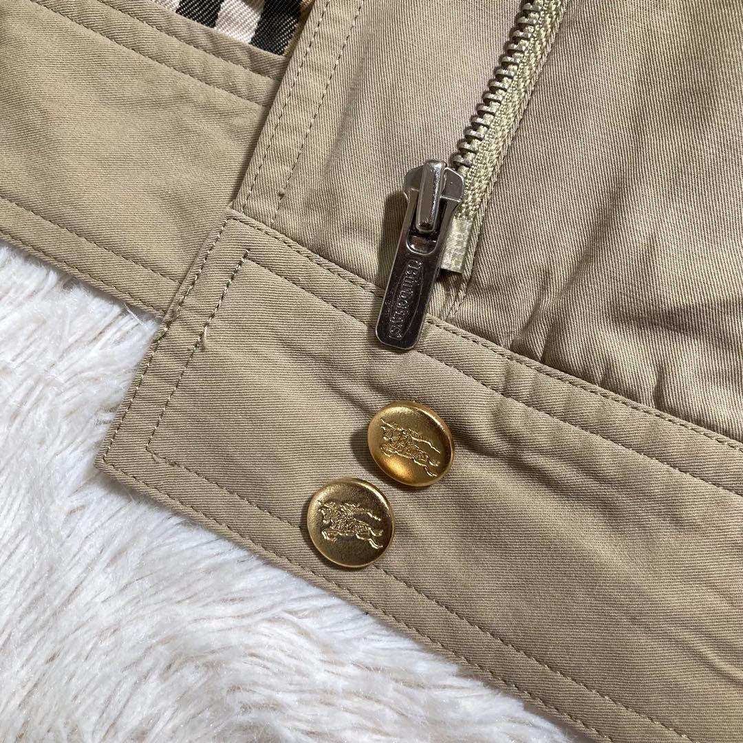 白タグ BURBERRYS スウィングトップ ホースロゴ ノバチェック 金ボタン