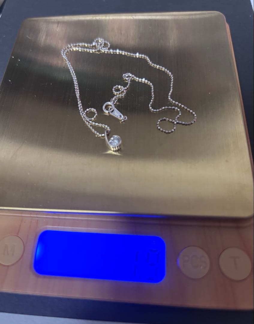 ジャンク品　K18 750 切れネックレスチェーン　ダイヤモンドトップ