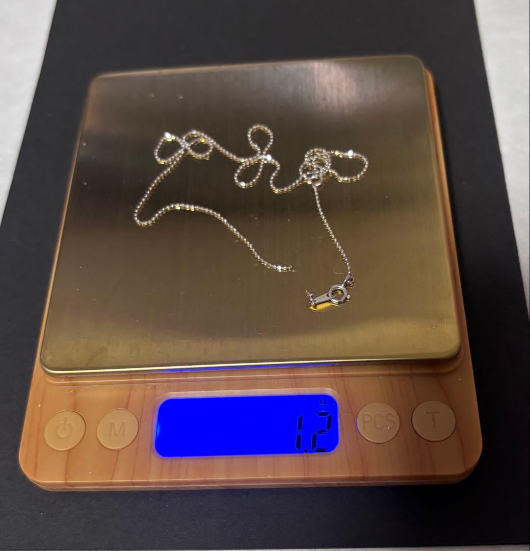 ジャンク品　K18 750 切れネックレスチェーン　ダイヤモンドトップ