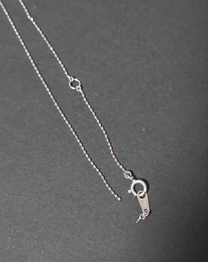 ジャンク品　K18 750 切れネックレスチェーン　ダイヤモンドトップ