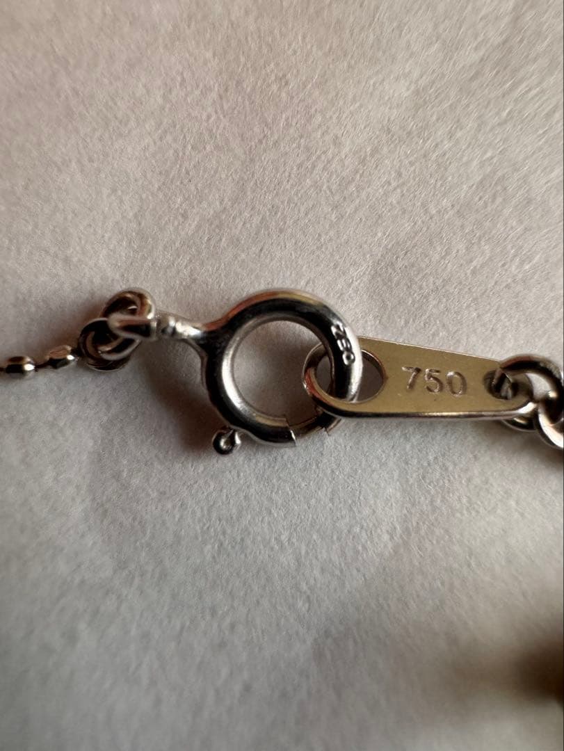 ジャンク品　K18 750 切れネックレスチェーン　ダイヤモンドトップ