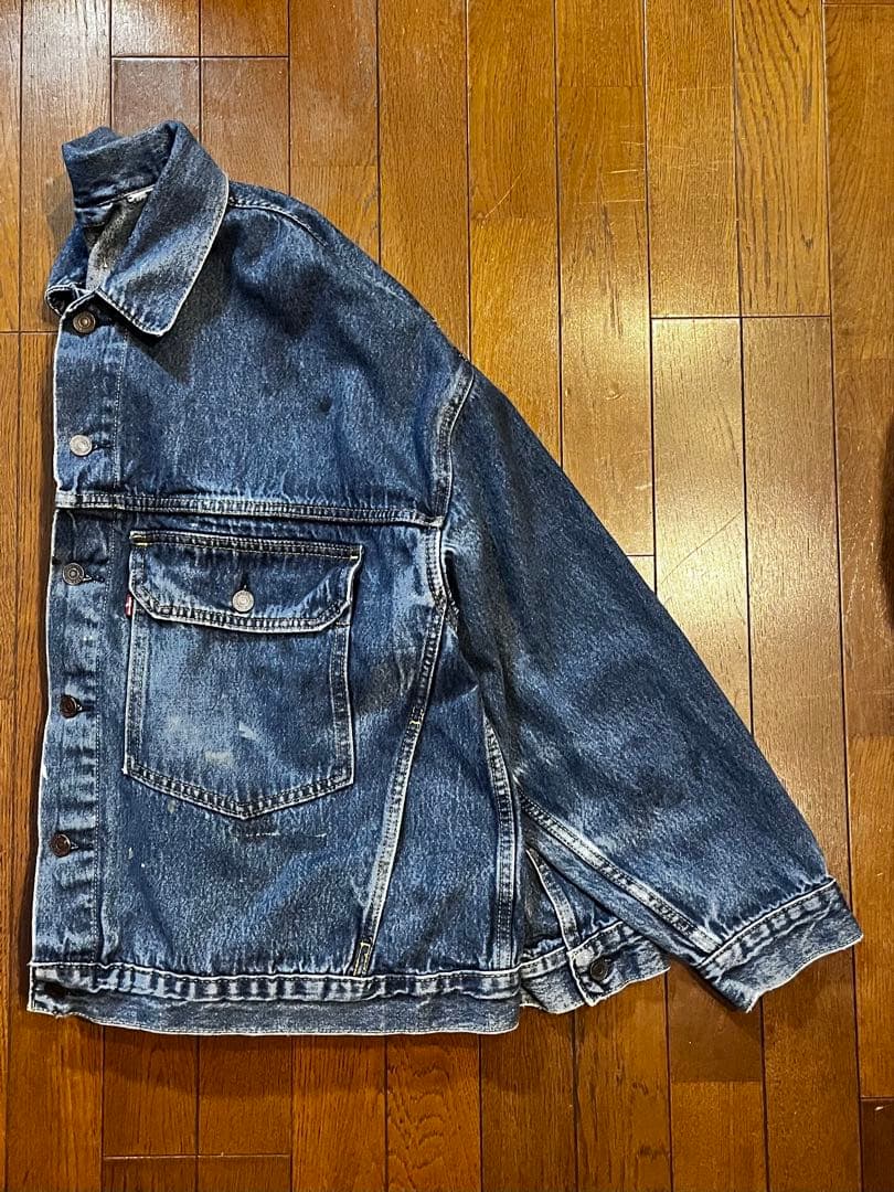 【1/20終了】Levi's デニムジャケット BIG「E」 韓国 y2k