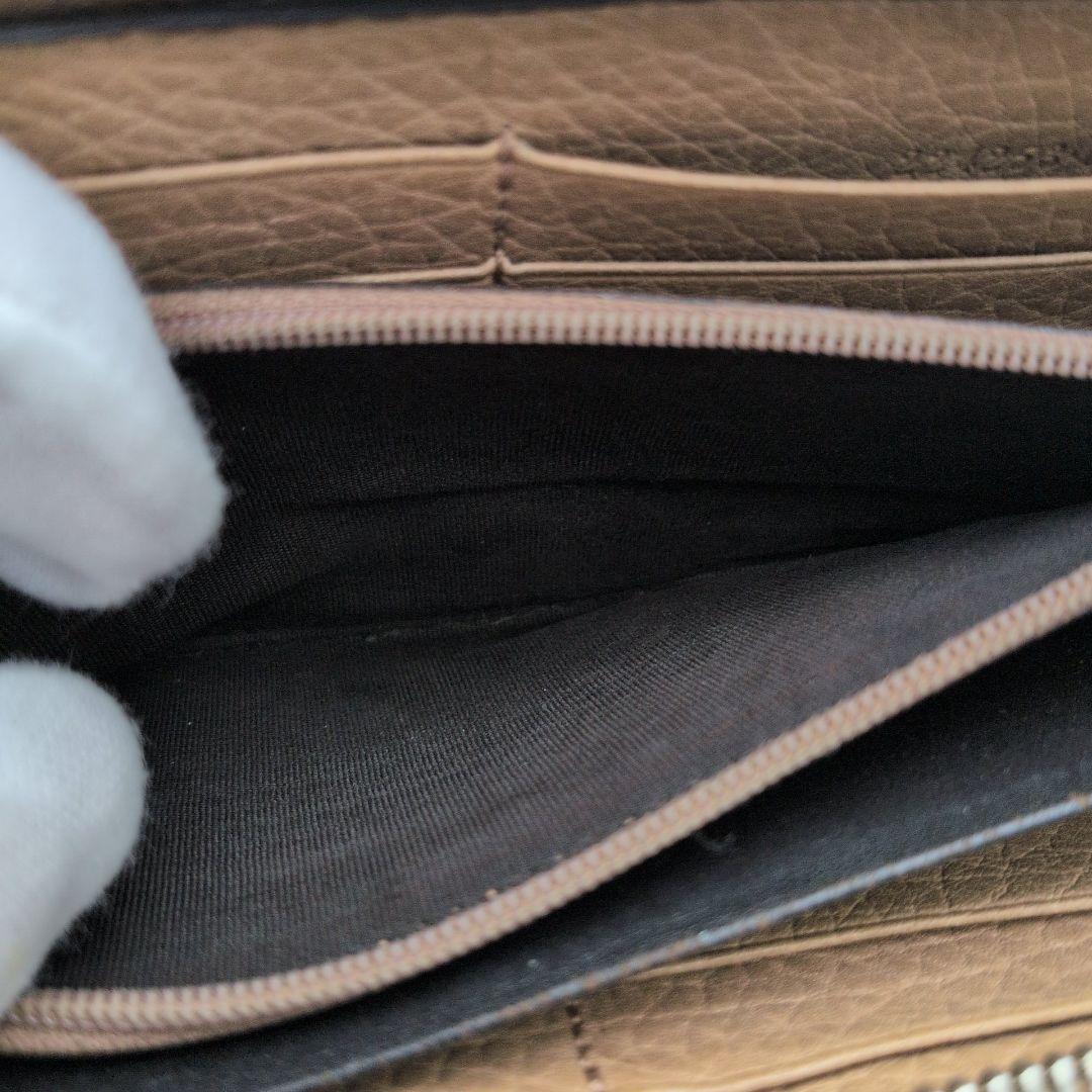 【極美品】GUCCI グッチ GGキャンバス 長財布 ラウンドファスナーバンブー