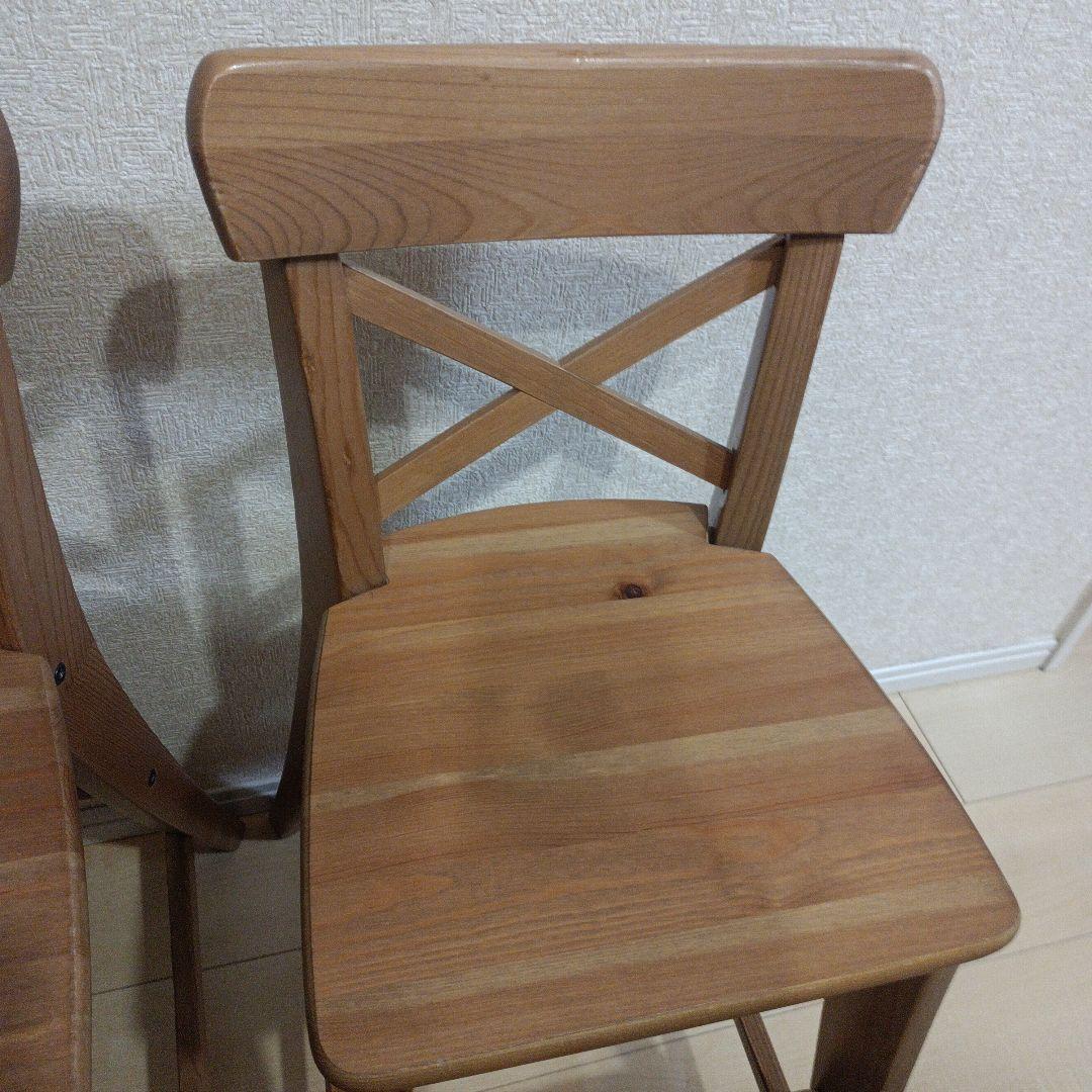 IKEA 　イケア　キッズチェア　 INGOLF 無垢材 2脚セット