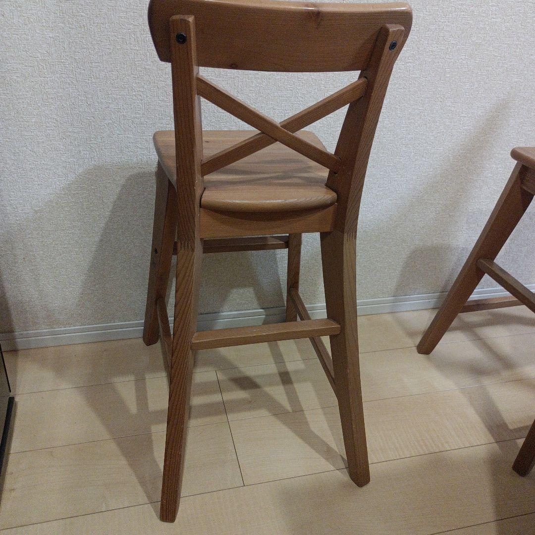 IKEA 　イケア　キッズチェア　 INGOLF 無垢材 2脚セット