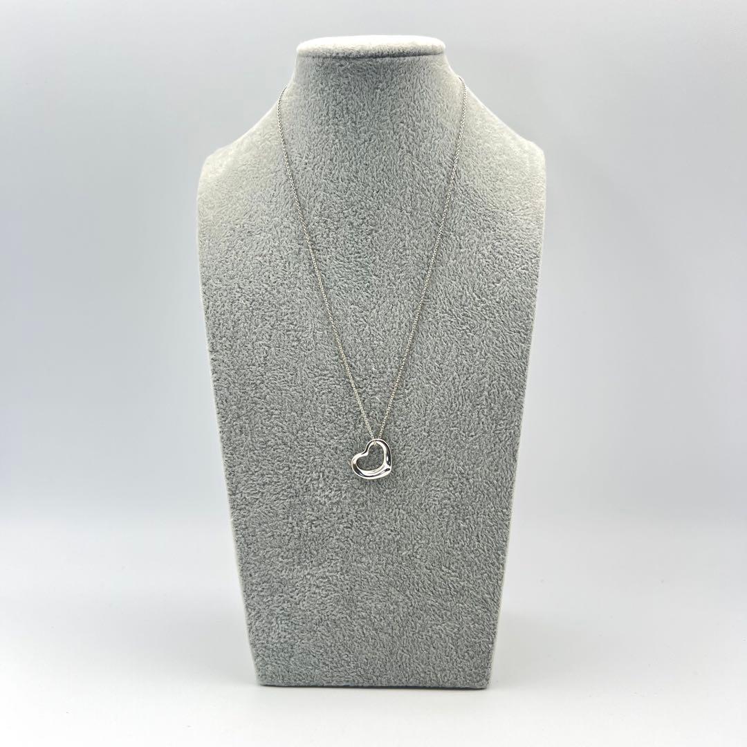 【美品】TIFFANYティファニー ネックレス オープンハート 16ミリサイズ