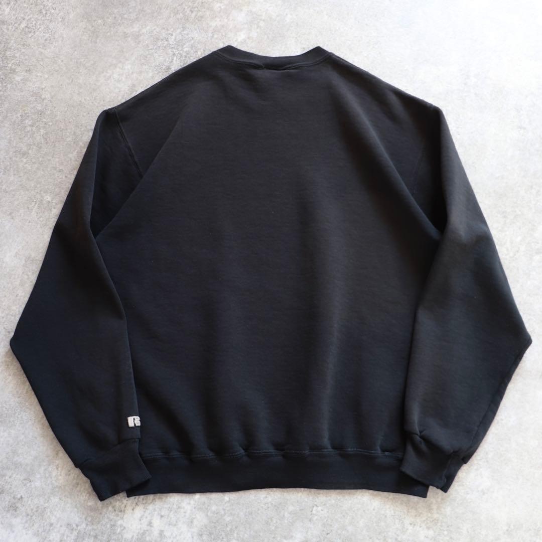 70s 80s ブラック Russell ラッセル 無地スウェット ヴィンテージ